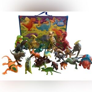 25 Dinosaur Figures, 4/Sound Effects and Glowing Eyes‎ Plus 2 new wooden puzzles
